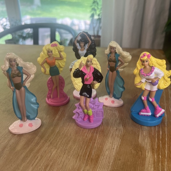 VTG 1992 McDonalds Barbie Happy Meal Toy Figure‎ Dolls Cake Toppers Lot Of 6 - Picture 6 of 7